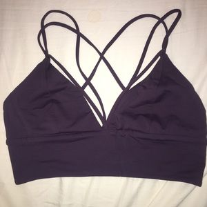 Purple Cross Lululemon Sports Bra